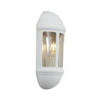 Ansell LED Wall Light Latina Half Lantern White - Suitable for E27 up to 42W | IP65