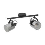 Eglo Ceiling Light Berregas Steel Black Chrome | IP20 - Suitable for 2x E27 