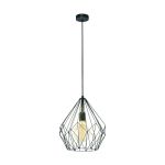 Eglo Pendant Carlton Steel Black | IP20 - Suitable for 1x E27 