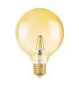 Osram Vintage 1906 LED E27 Globe Filament Gold 125mm 6.5W 650lm - 824 Extra Warm White | Dimmable - Replaces 50W