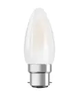 Ledvance Classic Performance LED Bulb B22d Candle Filament Frosted 4W 470lm - 827 Extra Warm White | Replaces 40W