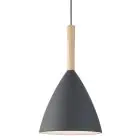 DFTP by Nordlux Pure 20 Pendant Metal and Wood Grey | Suitable for E27