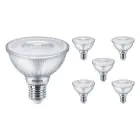 Multipack 6x Philips Master Value LED Bulb Reflector E27 PAR30 9.5W 820lm 25D - 940 Cool White | Best Colour Rendering - Dimmable - Replaces 75W