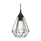 Eglo Pendant Tarbes Black | IP20 - Suitable for 1x E27 